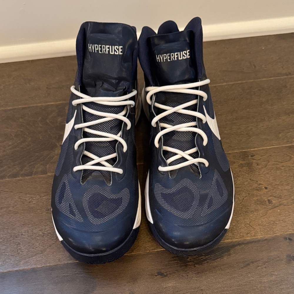 EUC Nike Hyperfuse Navy Blue High-Top Sneakers